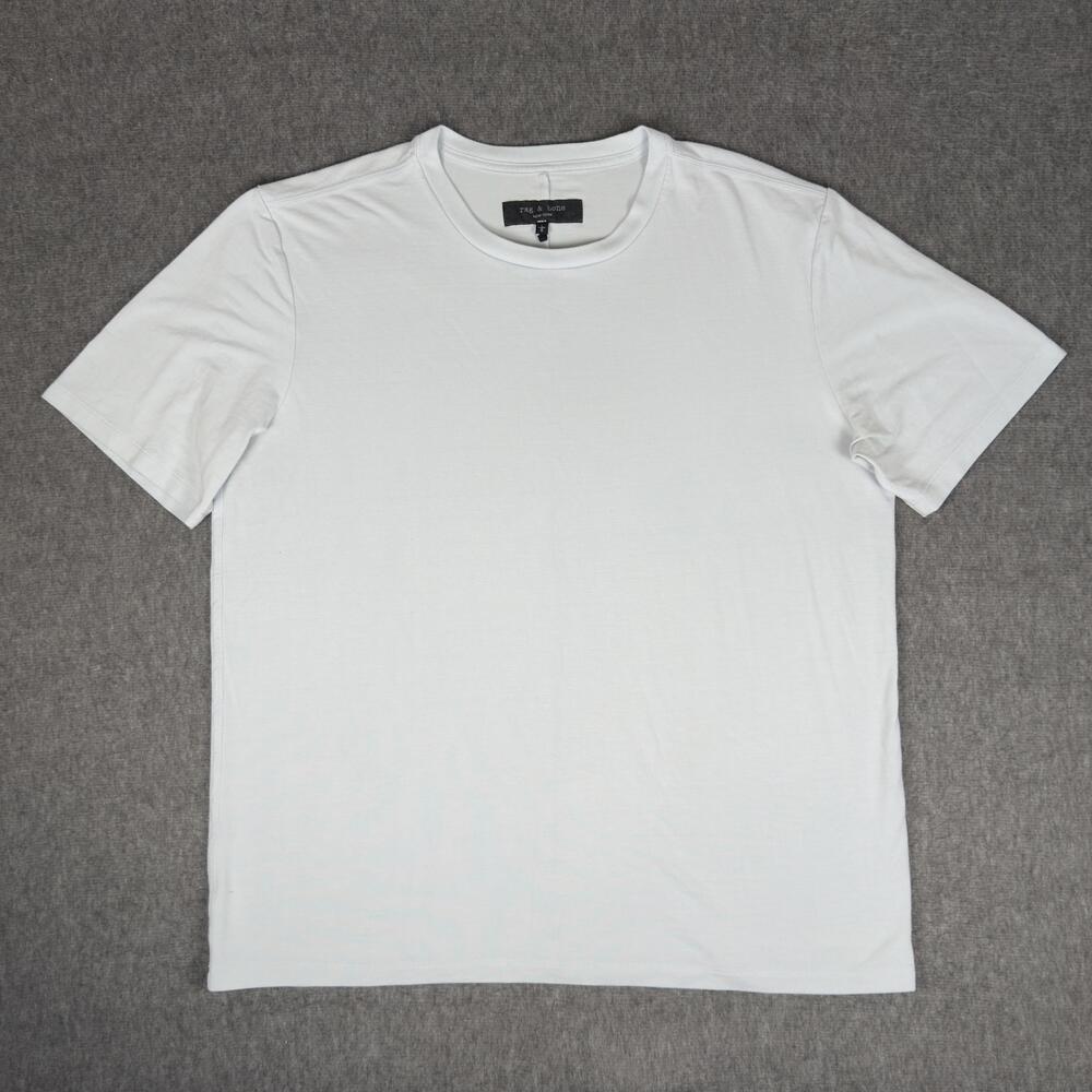 Rag & Bone Shirt Mens Large Blue Cotton Jersey Crewneck Tee T-Shirt Soft Casual